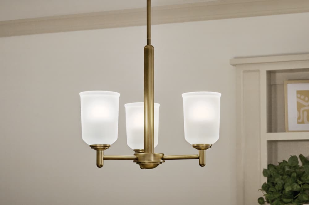 Kichler Shailene 3-Light Gold Traditional Chandelier
