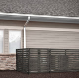 YARDLINK 3.8-ft x 3.5-ft Black Flat-top Board-on-board No Dig Decorative Wood Fence Gate