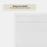 Achim Blackout Cordless Roman Shade, White, 33 in W x 64 in L