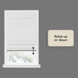Achim Blackout Cordless Roman Shade, White, 33 in W x 64 in L
