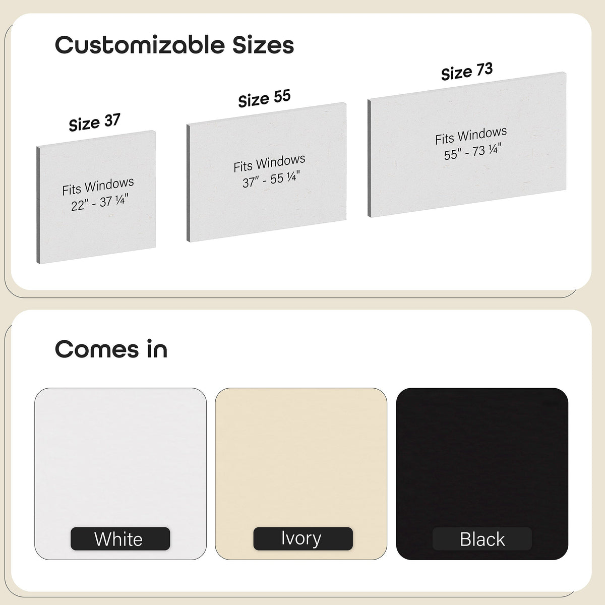 Achim Tear Down Room Darkening Shade, 73-in W x 72-in L, White Cordless Vinyl Roller Shade