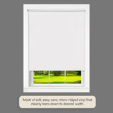 Achim Tear Down Room Darkening Shade, 73-in W x 72-in L, White Cordless Vinyl Roller Shade