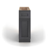 Valleywood Cabinetry 12-in W x 34.5-in H x 24-in D Ideal Gray Birch 1-Drawer Base Ready To Assemble Plywood Cabinet (Flat Panel Shaker Style)