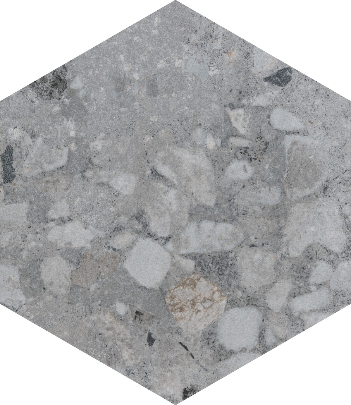 Affinity Tile Recycle Hex River White 9-in x 10-in Multi-finish Porcelain Hexagon Floor and Wall Tile product image