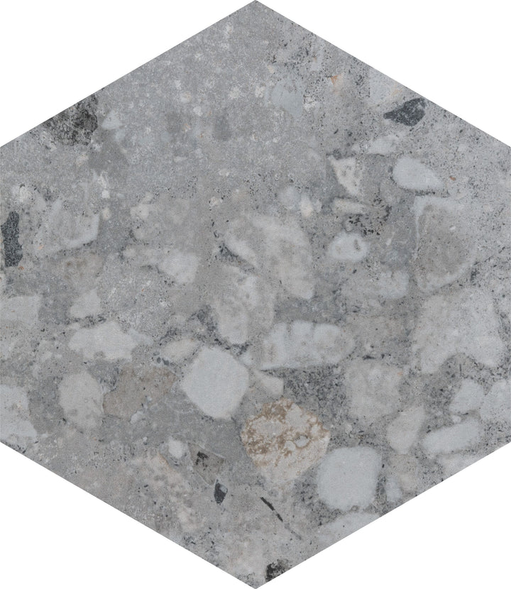 Affinity Tile Recycle Hex River White 9-in x 10-in Multi-finish Porcelain Hexagon Floor and Wall Tile product image