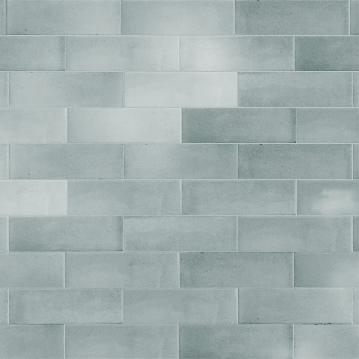 Affinity Tile Coco Glossy Blue Grass 2-in x 6-in Glossy Porcelain Subway Wall Tile product image