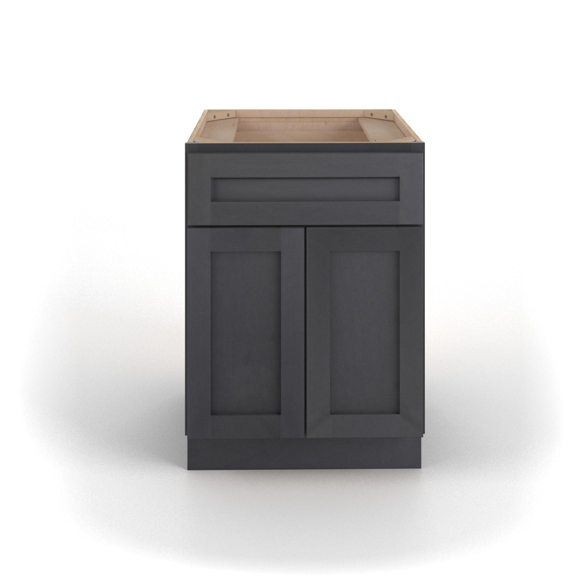 Valleywood Cabinetry 33-in W x 34.5-in H x 24-in D Ideal Gray Birch 1-Drawer Base Ready To Assemble Plywood Cabinet (Flat Panel Shaker Style)