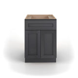 Valleywood Cabinetry 33-in W x 34.5-in H x 24-in D Ideal Gray Birch 1-Drawer Base Ready To Assemble Plywood Cabinet (Flat Panel Shaker Style)