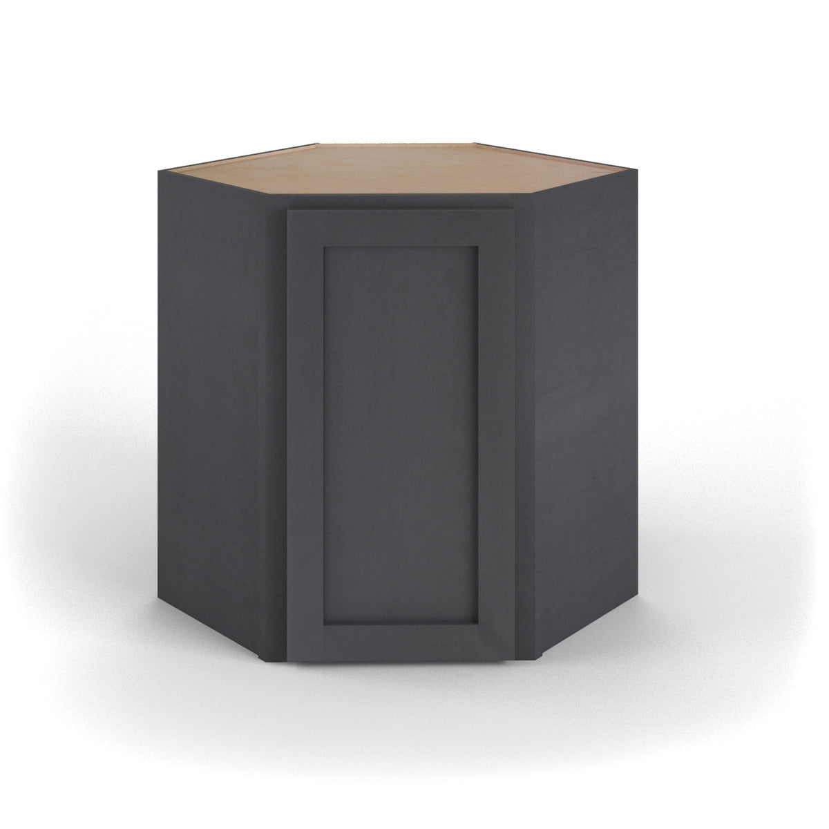 Valleywood Cabinetry 24-in W x 42-in H x 24-in D Ideal Gray Birch Diagonal Corner Wall Ready To Assemble Plywood Cabinet (Flat Panel Shaker Style)