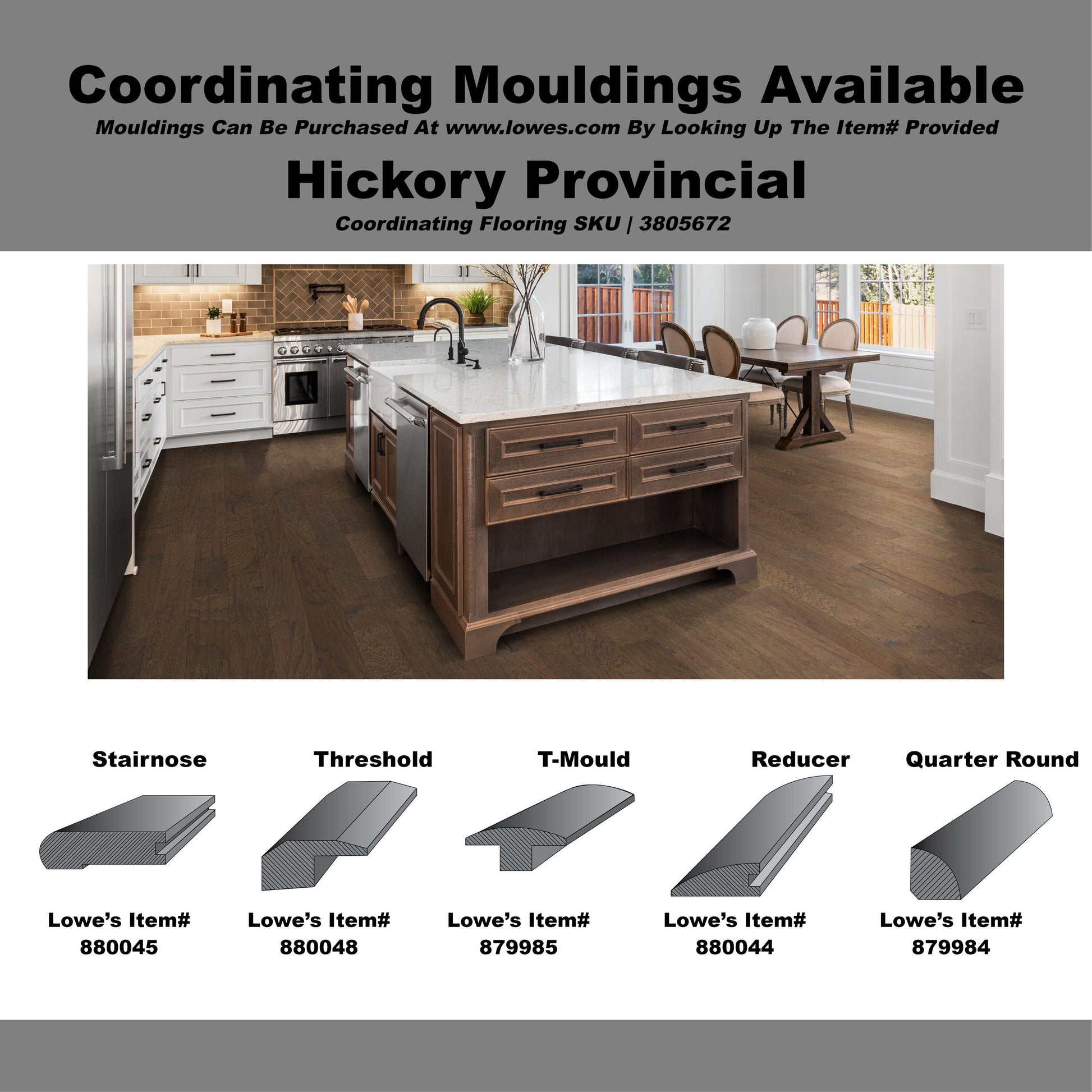 allen + roth Hickory Provincial hardwood flooring — view 9