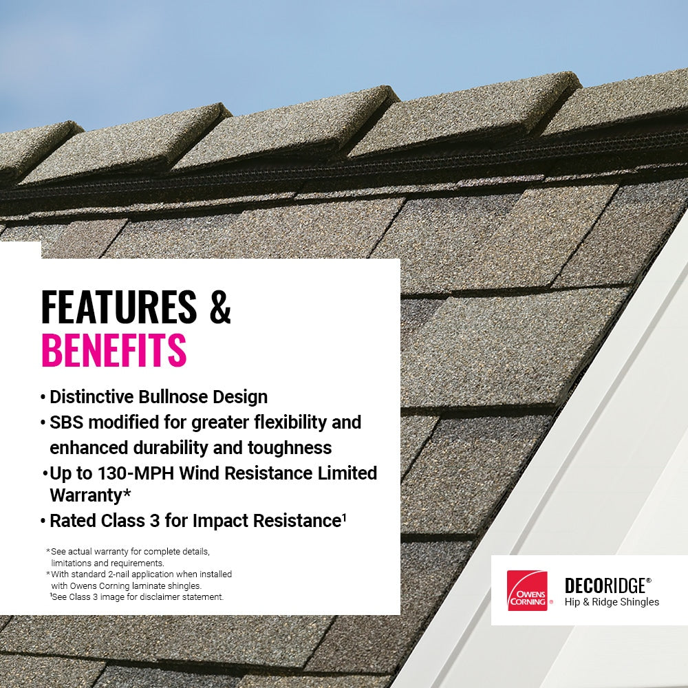 Owens Corning DecoRidge 10 in. Desert Tan Hip & Ridge Asphalt Shingles (20 Linear Ft. per Bundle)