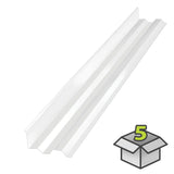 SUNTUF 5-Pack 7-in x 50-in Polycarbonate Roof Panel Ridge Caps - White Opal
