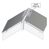 SUNTUF 11.8-in x 50-in Polycarbonate Roof Panel Ridge Cap - Clear