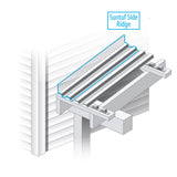 SUNTUF 5-Pack 7-in x 50-in Polycarbonate Roof Panel Ridge Caps - White Opal