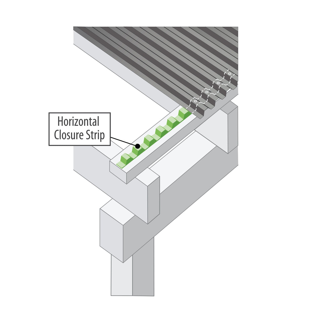 SUNTUF Suntuf Horizontal Plastic Closure Strip, 6-Pack