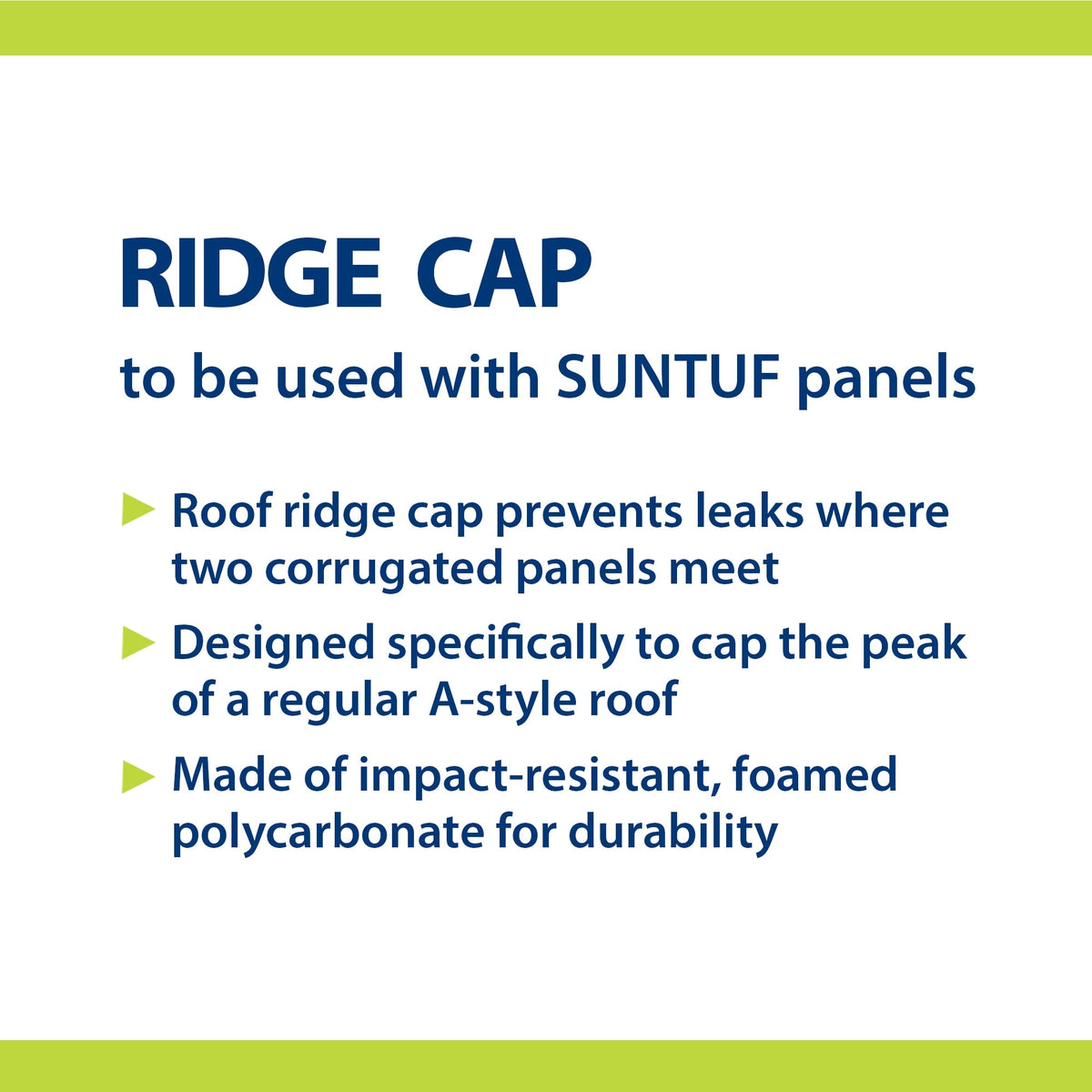 SUNTUF 11.8-in x 50-in Polycarbonate Roof Panel Ridge Cap - Clear