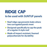 SUNTUF 11.8-in x 50-in Polycarbonate Roof Panel Ridge Cap - Clear