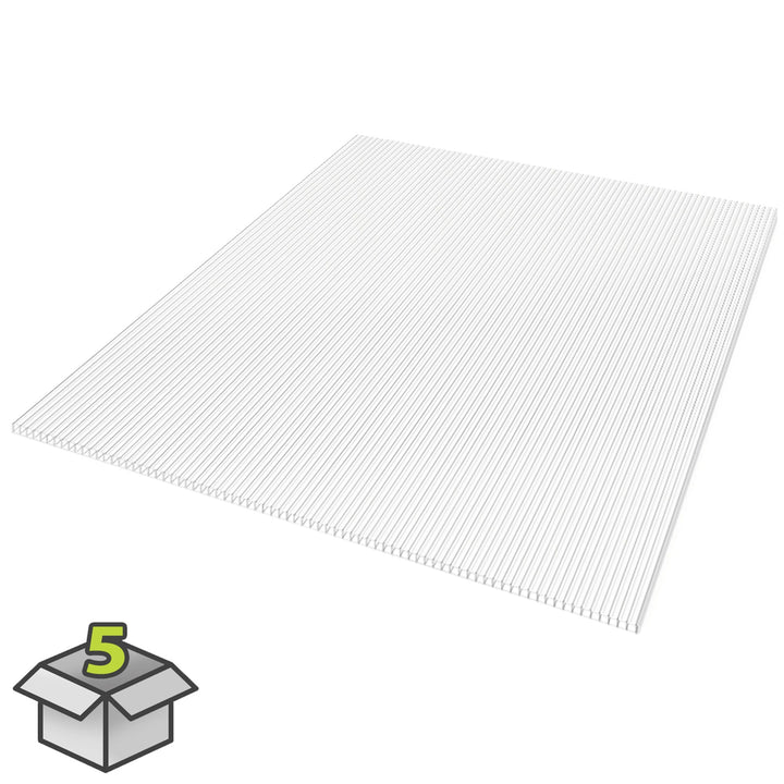Sunlite 4-ft x 4-ft Corrugated Clear Polycarbonate Roof Panels, 5-Pack