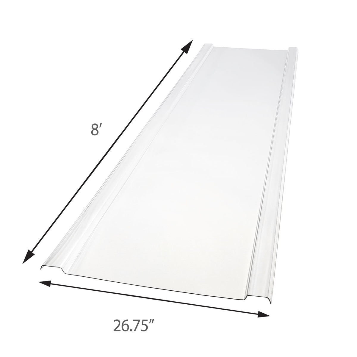 EZ GLAZE 2.24-ft x 8-ft Corrugated Clear Polycarbonate Roof Panel