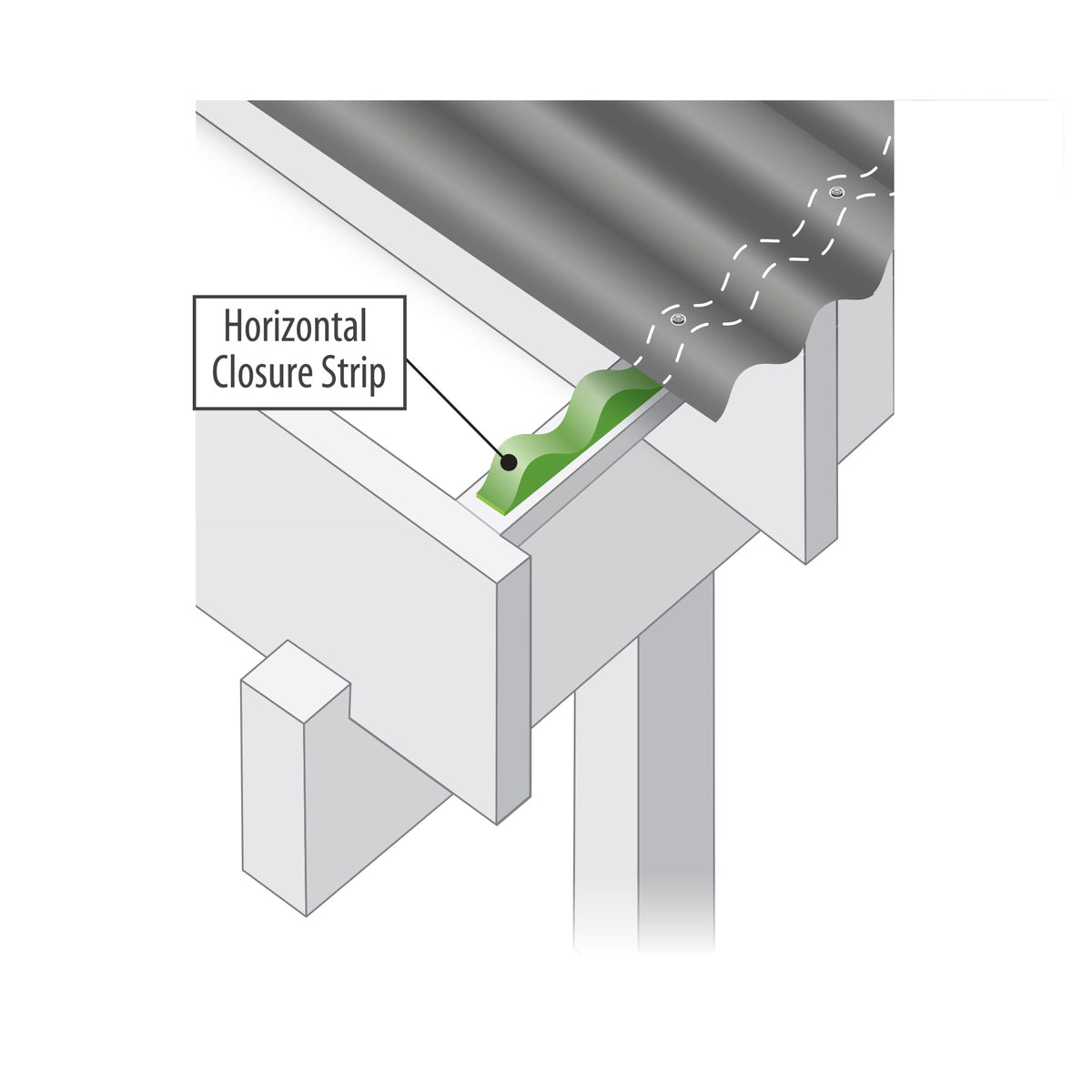 SUN 'N RAIN Horizontal Plastic Closure Strip, 24-in, Brown - SKU 94361