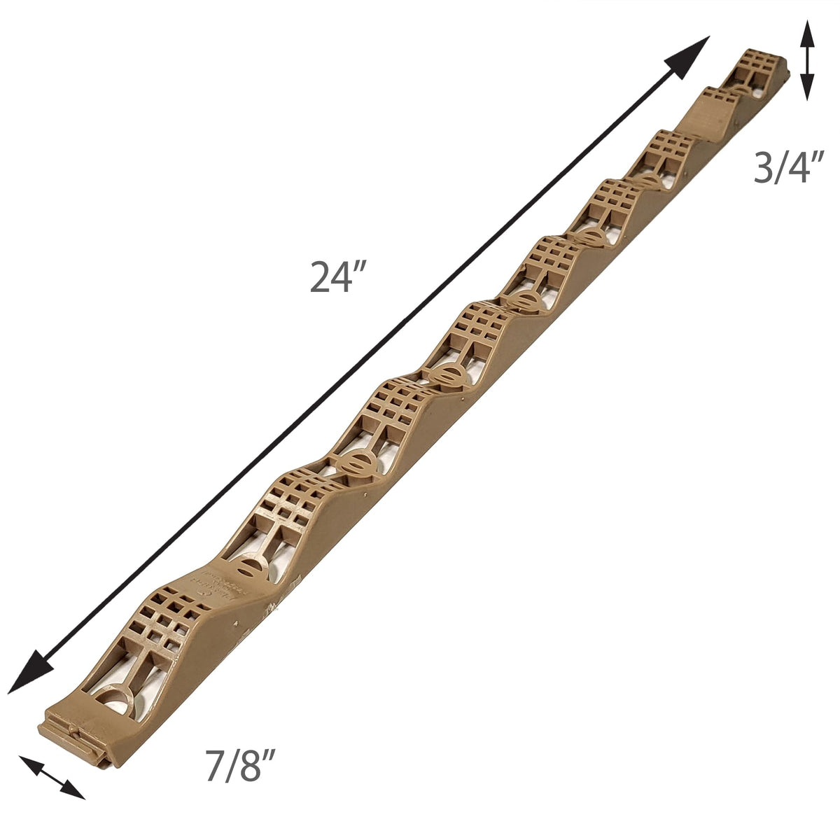 SUN 'N RAIN Horizontal Plastic Closure Strip, 24-in, Brown - SKU 94361