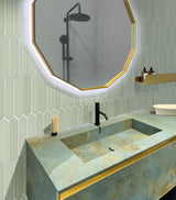 Apollo Tile Piquet Tea Green 2-in x 10-in Matte Ceramic Stone Look Floor and Wall Tile (5.38-sq. ft/ Carton)