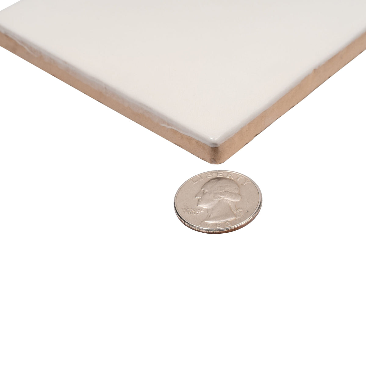 Apollo Tile Silken Ivory White 4-in x 4-in Glossy Ceramic Stone Look Floor and Wall Tile (5.38-sq. ft/ Carton)