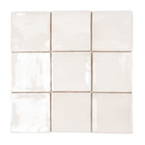 Apollo Tile Silken Ivory White 4-in x 4-in Glossy Ceramic Stone Look Floor and Wall Tile (5.38-sq. ft/ Carton)