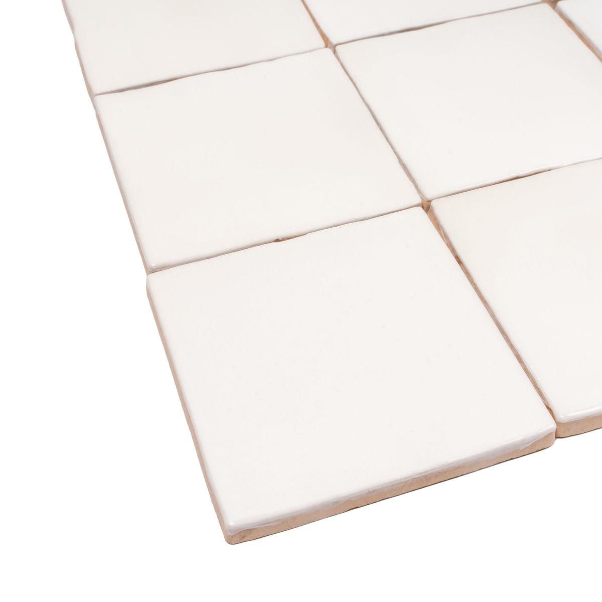 Apollo Tile Silken Ivory White 4-in x 4-in Glossy Ceramic Stone Look Floor and Wall Tile (5.38-sq. ft/ Carton)