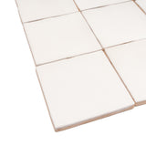 Apollo Tile Silken Ivory White 4-in x 4-in Glossy Ceramic Stone Look Floor and Wall Tile (5.38-sq. ft/ Carton)