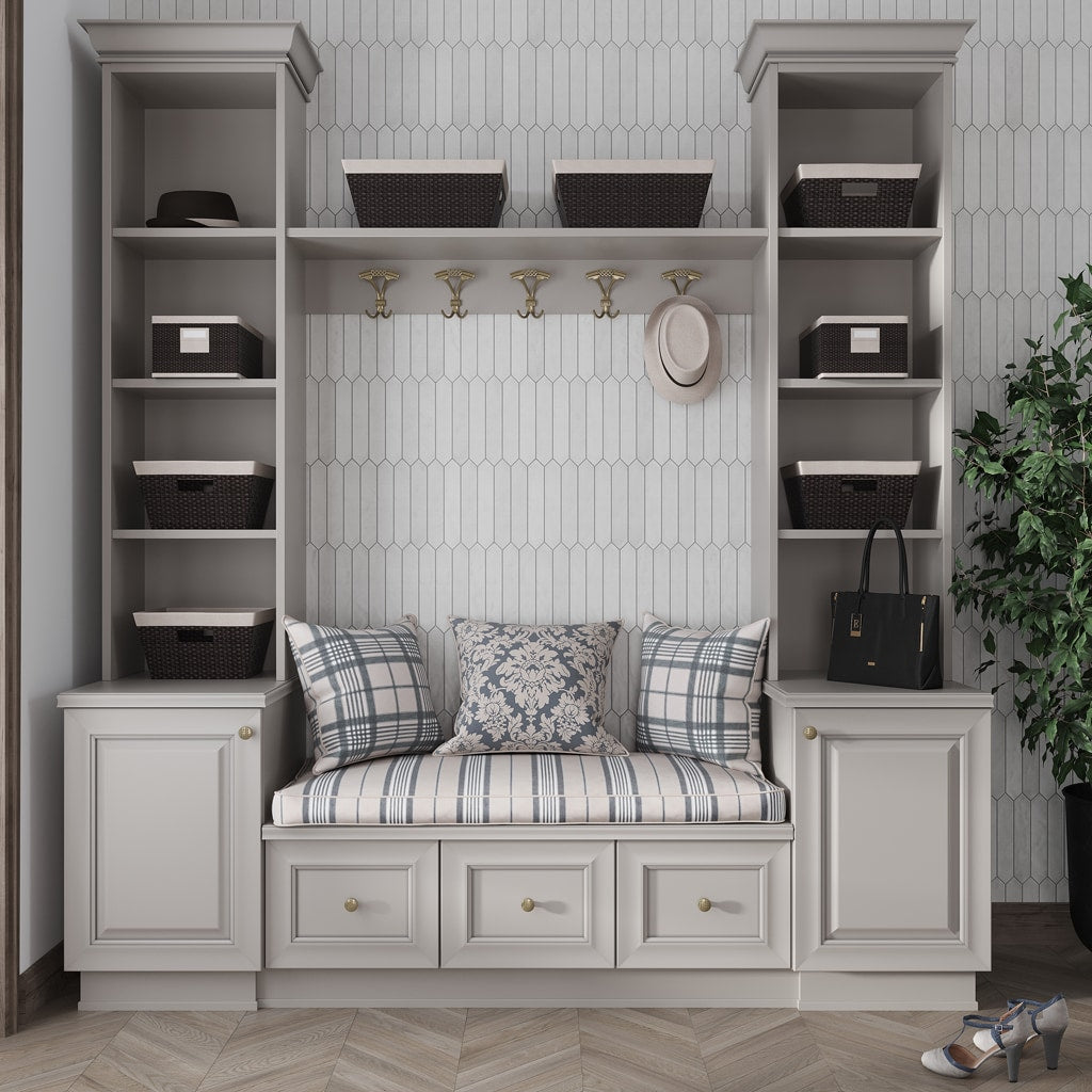 Apollo Tile Festa Pearl White 2-in x 10-in Matte Ceramic Stone Look Floor and Wall Tile (2.37-sq. ft/ Carton)