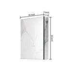 NeuType 20-in W x 26-in H Sliver Square Medicine Cabinet Mirror