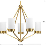 Progress Lighting Elevate 5-Light Brushed Bronze Modern/Contemporary Chandelier