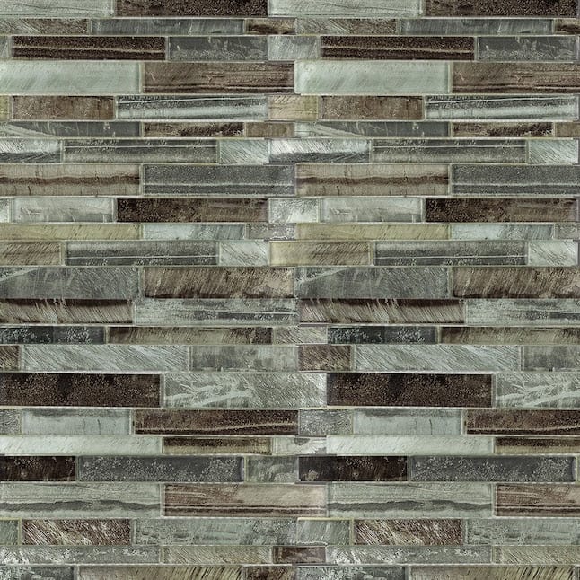 Elida Ceramica Shimmering Lights 12-in x 12-in Glossy Glass Linear Wall Tile (0.95-sq. ft/ Piece)