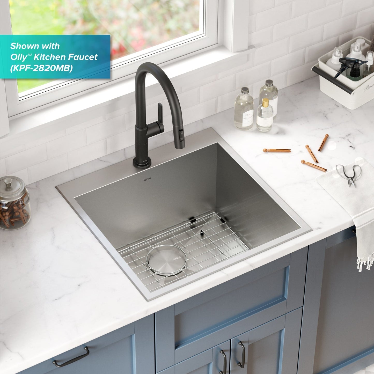 Kraus Standart PRO 22-inch Stainless Steel Drop-In Laundry Sink