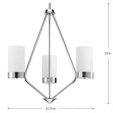 Progress Lighting Elevate 3-Light Polished Chrome Modern/Contemporary Chandelier