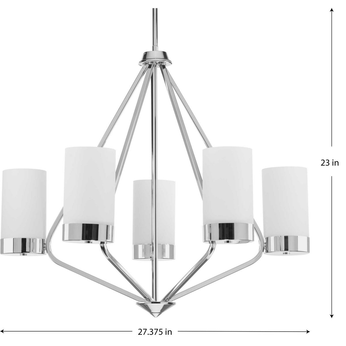 Progress Lighting Elevate 5-Light Polished Chrome Modern/Contemporary Chandelier