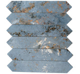 Apollo Tile Festa Blue 2-in x 10-in Glossy Ceramic Stone Look Floor and Wall Tile (2.37-sq. ft/ Carton)