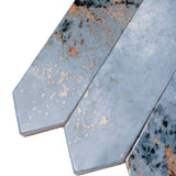 Apollo Tile Festa Blue 2-in x 10-in Glossy Ceramic Stone Look Floor and Wall Tile (2.37-sq. ft/ Carton)