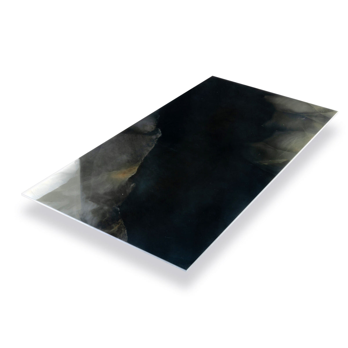Apollo Tile Splendor Black 24-in x 48-in Lappato Porcelain Brick Marble Look Floor and Wall Tile (15.5-sq. ft/ Carton)