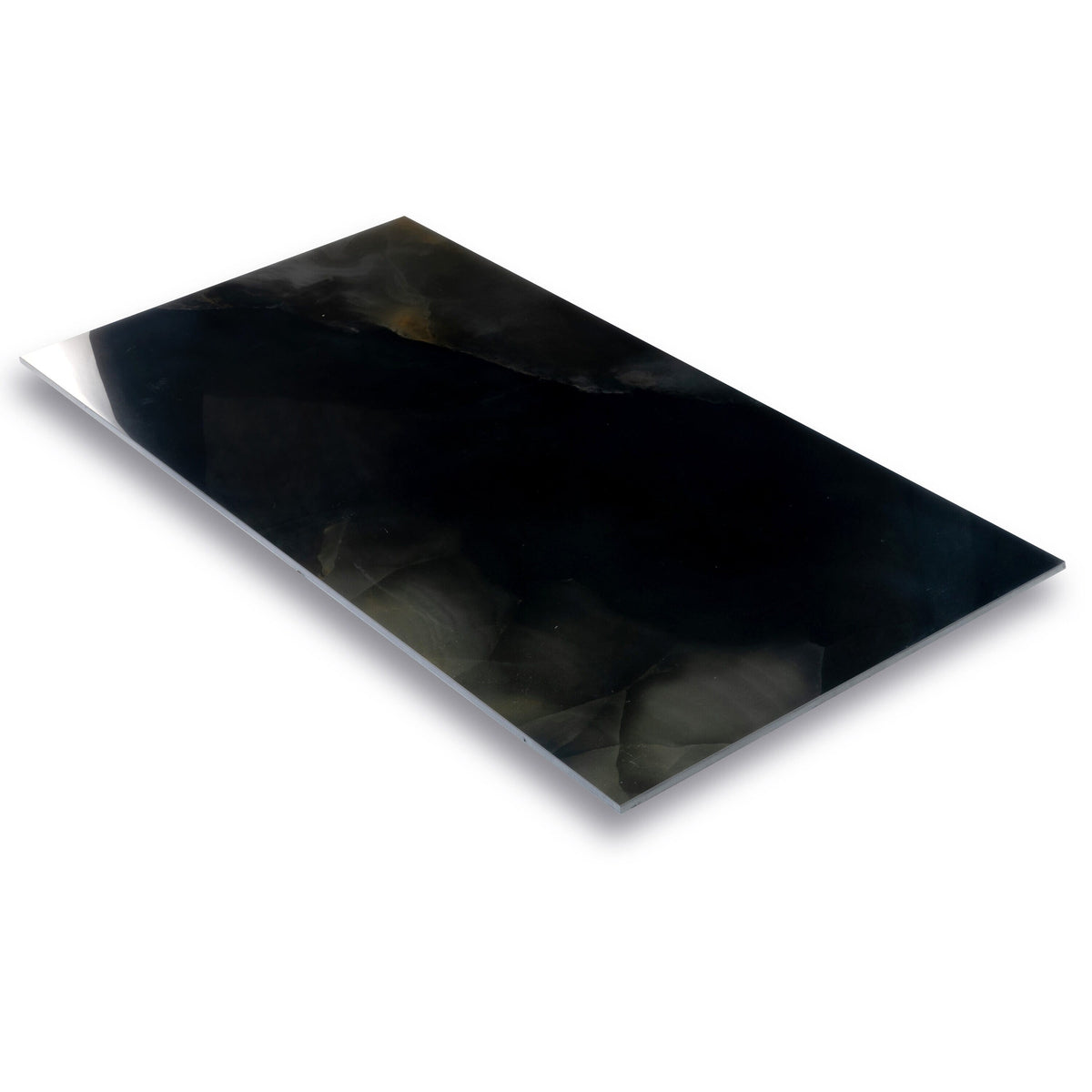 Apollo Tile Splendor Black 24-in x 48-in Lappato Porcelain Brick Marble Look Floor and Wall Tile (15.5-sq. ft/ Carton)