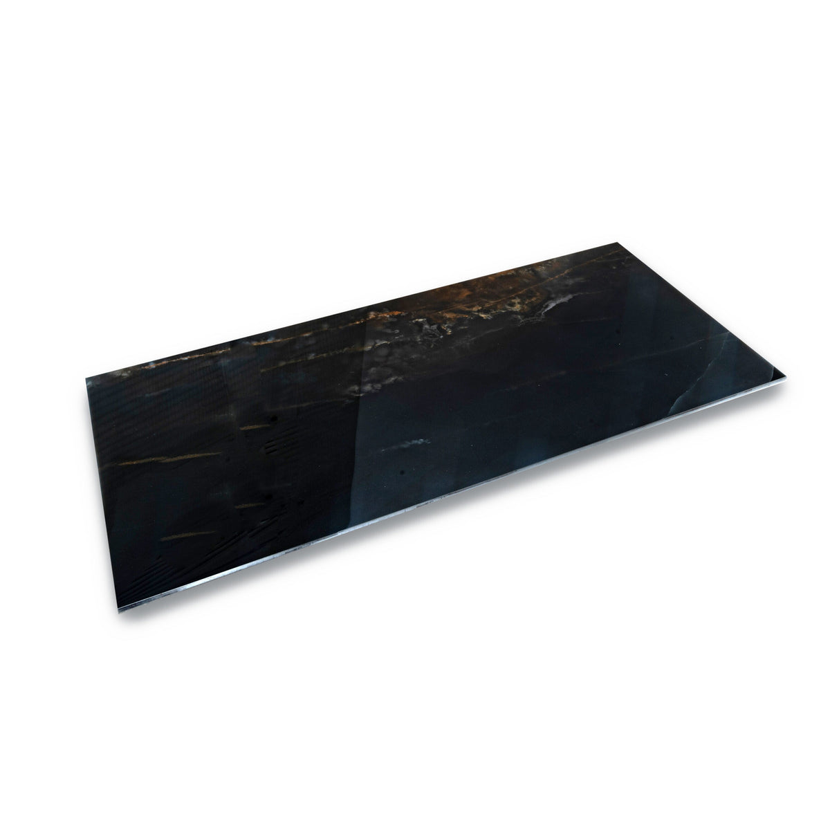 Apollo Tile Splendor Black 24-in x 48-in Lappato Porcelain Brick Marble Look Floor and Wall Tile (15.5-sq. ft/ Carton)