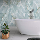 Apollo Tile Splendor Green 24-in x 48-in Lappato Porcelain Brick Marble Look Floor and Wall Tile (15.5-sq. ft/ Carton)