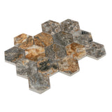 Apollo Tile Splendor Brown 12-in x 12-in Polished Porcelain Hexagon Patterned Floor and Wall Tile (7.09-sq. ft/ Carton)