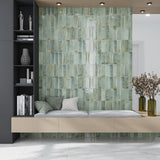Apollo Tile Antiek Sage Green 3-in x 8-in Glossy Ceramic Brick Look Floor and Wall Tile (5.38-sq. ft/ Carton)