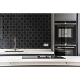 Apollo Tile Siena Black 6-in x 6-in Glossy Ceramic Stone Look Floor and Wall Tile (5.37-sq. ft/ Carton)