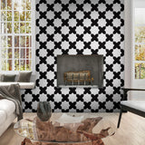 Apollo Tile Siena Black 6-in x 6-in Glossy Ceramic Stone Look Floor and Wall Tile (5.37-sq. ft/ Carton)