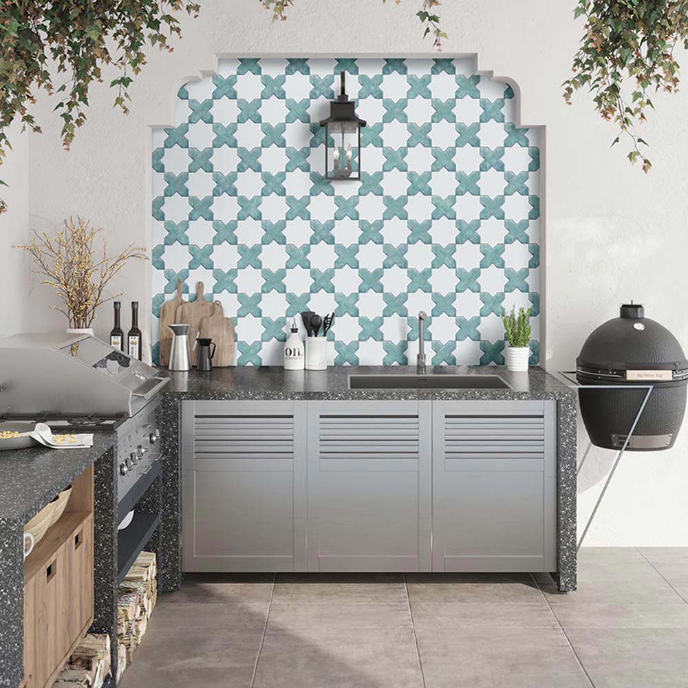 Apollo Tile Siena Pistachio Green 6-in x 6-in Matte Ceramic Stone Look Floor and Wall Tile (5.37-sq. ft/ Carton)