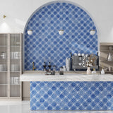 Apollo Tile Siena Cornflower Blue 6-in x 6-in Matte Ceramic Patterned Floor and Wall Tile (5.37-sq. ft/ Carton)