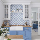 Apollo Tile Siena Cornflower Blue 6-in x 6-in Matte Ceramic Patterned Floor and Wall Tile (5.37-sq. ft/ Carton)